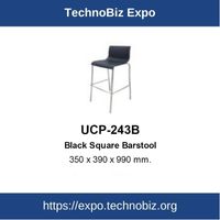 UCP-243B Black Square Barstool